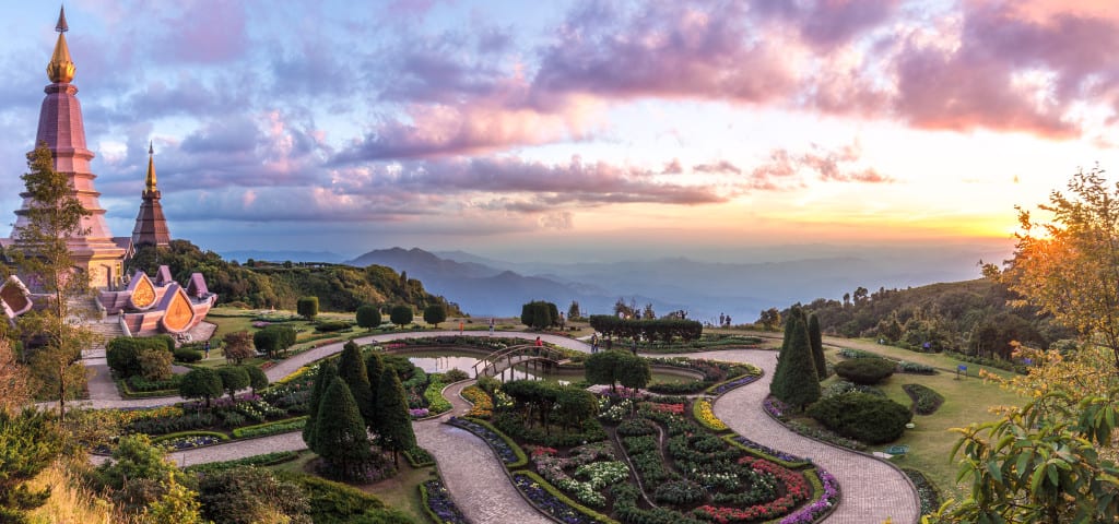 Sunset Over The Highest Point of Thailand, Doi Inthanon